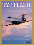 Colocación de publicidad en la revista Top Flight en los aviones de negocios