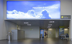 РAdvertising on lightboxes in airport Zhukovsky (Ramenskoye) in Moscow