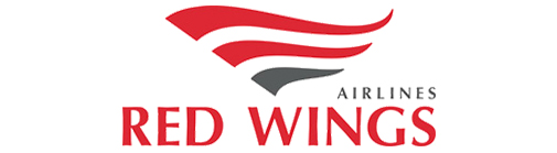 Publicidad en los aviones de la línea aérea Red Wings Airlines