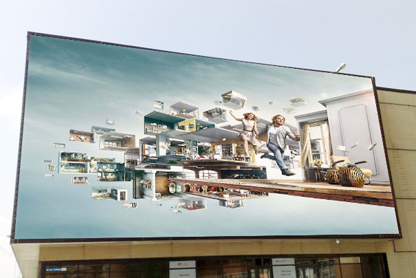 Брандмауэр на фасаде в аэропорту в Чите