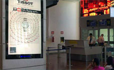 Digital реклама в аэропорту Фьюмичино / Fiumicino в Риме (Италия)
