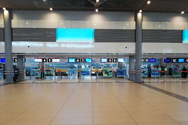 Размещение рекламы на стойках регистрации в аэропорту в Анапе