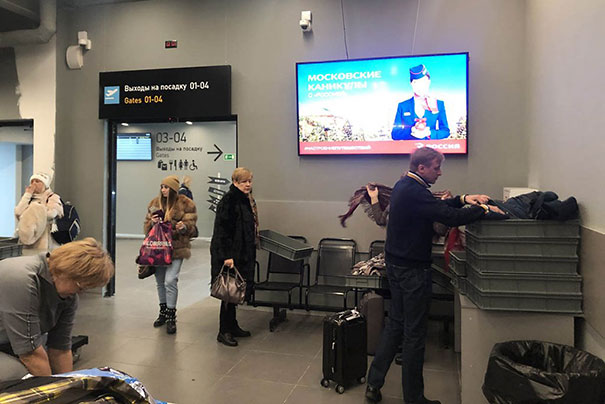 Размещение рекламы на видеоэкранах в аэропорту Елизово в Петропавловске-Камчатском