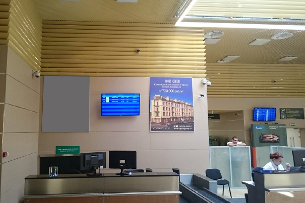Реклама на несветовых коробах в VIP зале аэропорта Сочи (Адлер)
